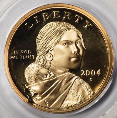 2004 S PCGS PR66DCAM Deep Struck Thru Sacagawea Proof Dollar Mint Error
