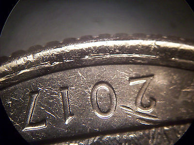2017 P Quarter Effigy Mounds BU error coin rim error