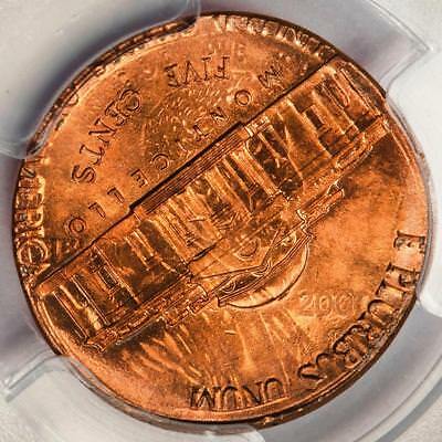 2000 D PCGS MS65RD Double Denomination Nickel on Struck Cent Mint Error 6 Cent