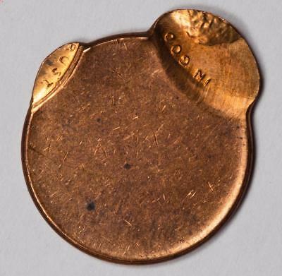 Off Center Double Struck Mouse Ears Lincoln Cent Mint Error Great Eye Appeal