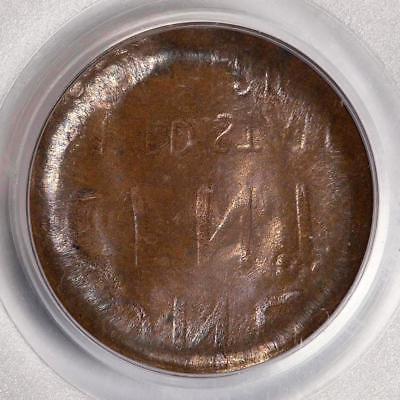 PCGS MS64 100% Full Brockage Wheat Cent Mint Error Amazing Eye Appeal