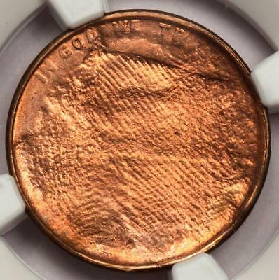 NGC MS66RD Struck Thru Cloth Copper Lincoln Cent Mint Error Amazing Eye Appeal