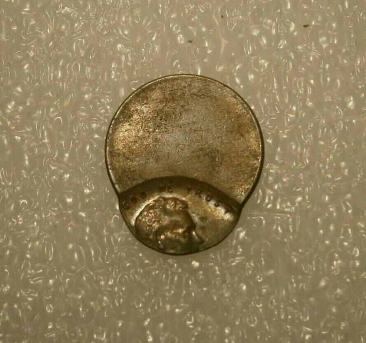 No Date Very Far Off Center Copper Lincoln Cent U.S. Mint Error #19270