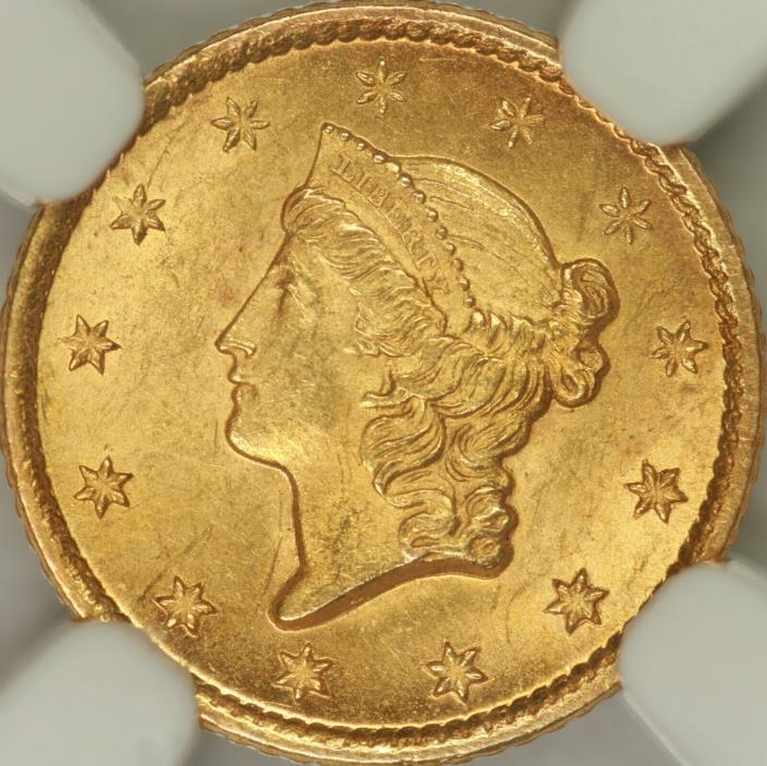 1849-O Gold Dollar NGC MS65