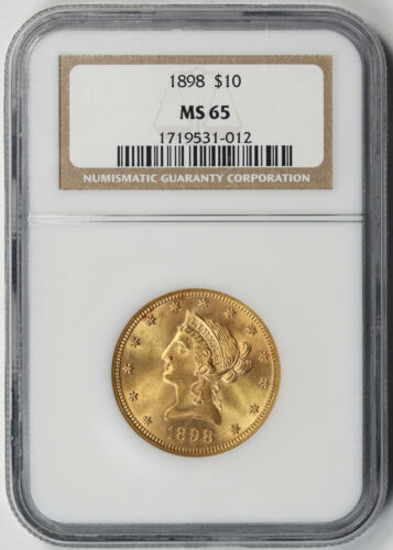1898 Liberty Head Eagle Gold $10 MS 65 NGC
