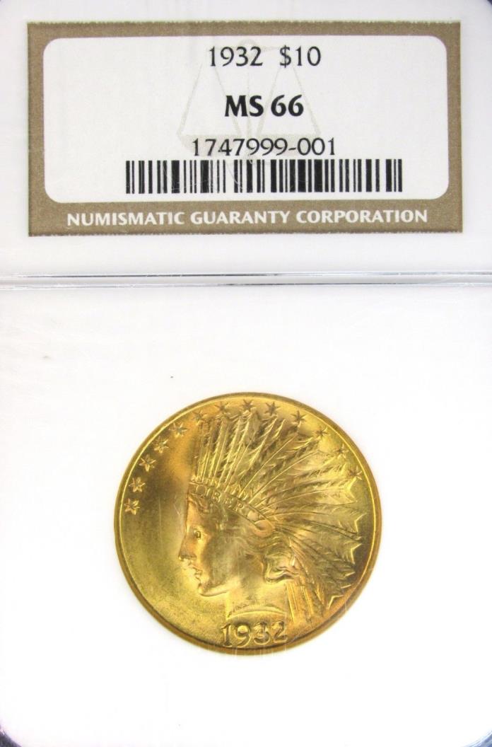1932 $10 Gold Indian US Coin NGC MS66 RARE in High Grade [001] *G