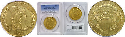 1799 $10 Gold Coin PCGS AU-58 Large Stars Obverse