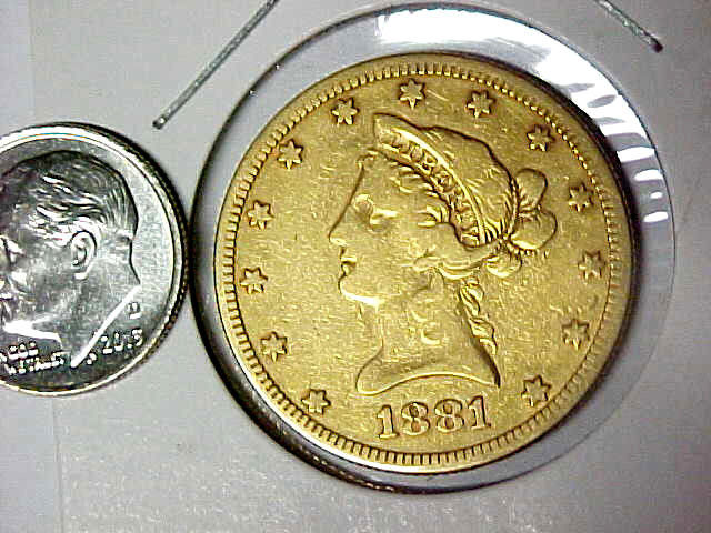 1881 Liberty $10 Gold Eagle Fine Condition Pre-1933 U.S. Gold Coin