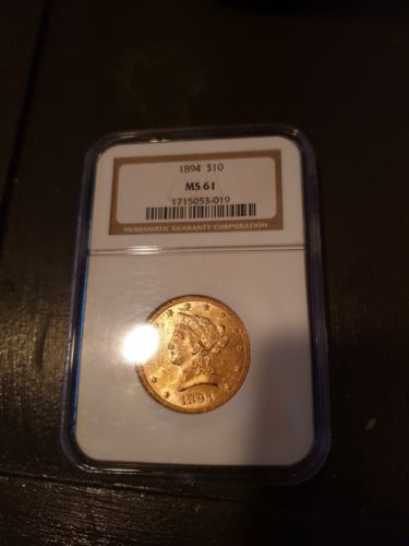 1894 $10 Gold Eagle NGC Certified MS-61