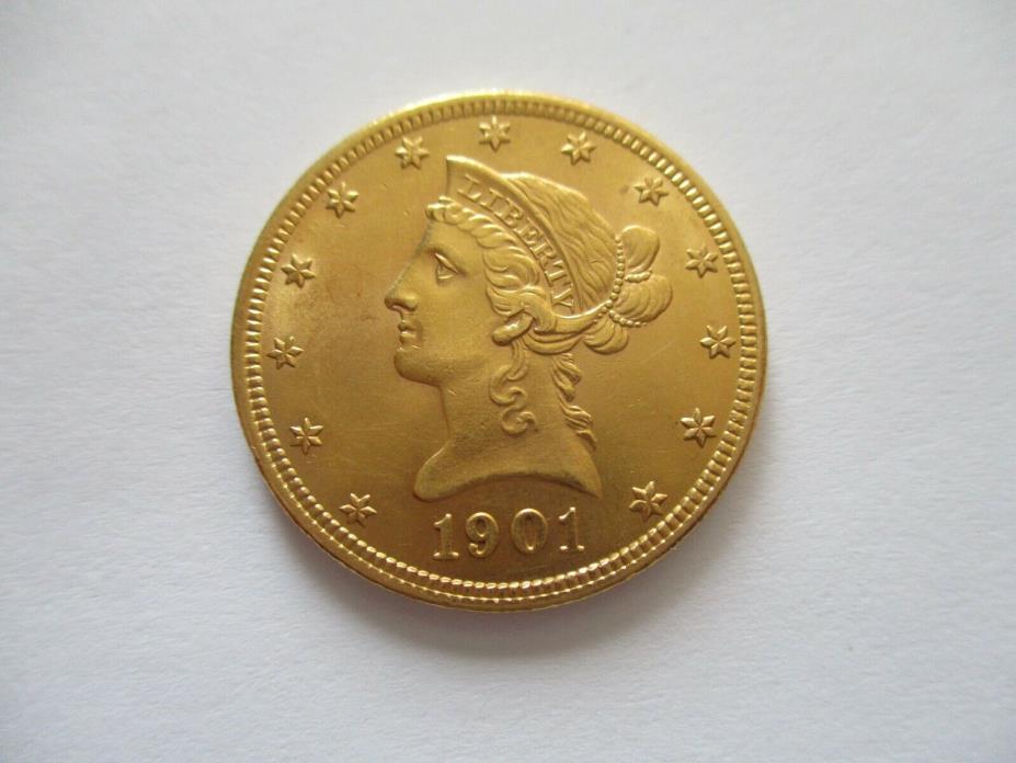 1901 $10 Dollar Gold Liberty Eagle Coin