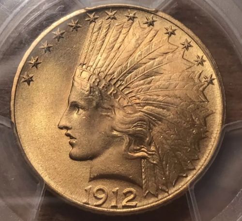 1912 $10 Indian Gold Eagle PCGS/CAC MS65+
