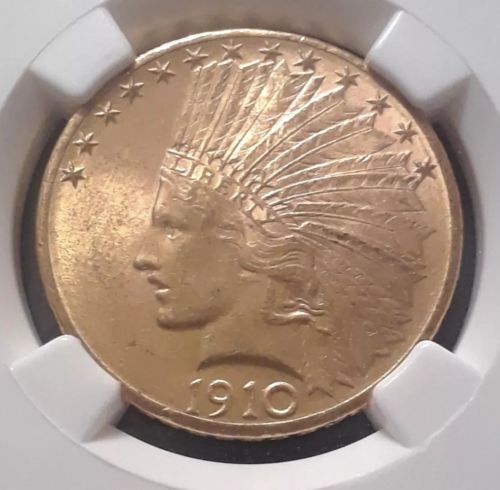 1910-D $10 Indian Gold Eagle MS64 NGC