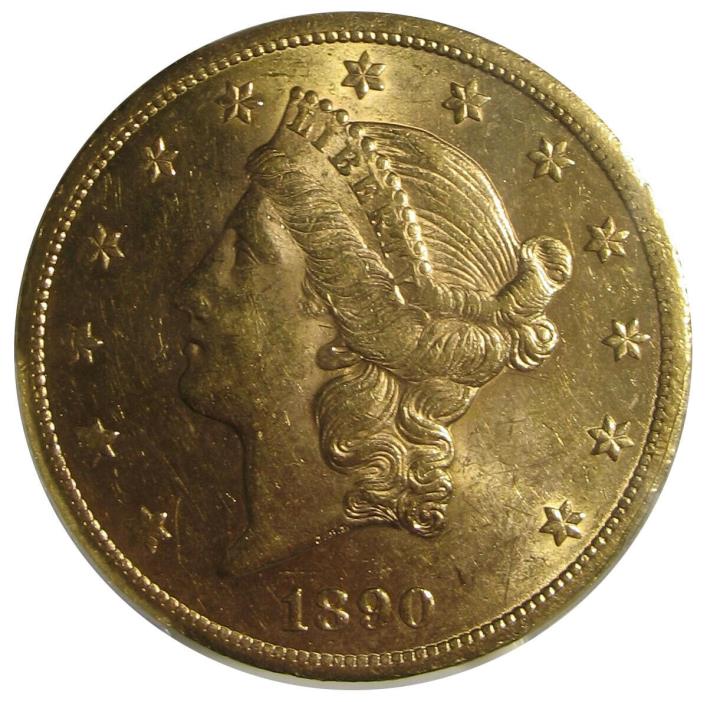 1890-CC Liberty $20 PCGS MS61 -- PCGS Price Guide $12,500