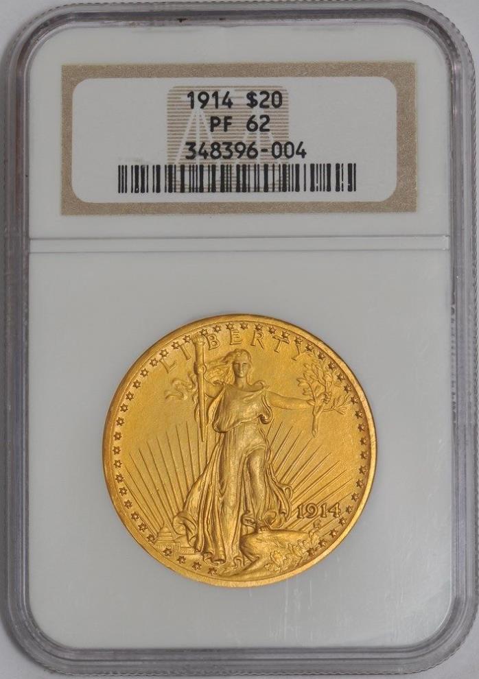 1914 $20 Saint Gaudens #938553-12 PF62 NGC