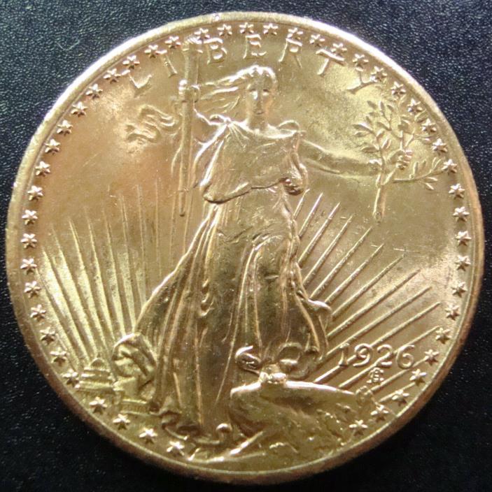 1926 St. Gaudens $20 Gold Double Eagle. Glowing BU
