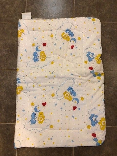 Vintage Care Bears Baby Blanket Zips Up