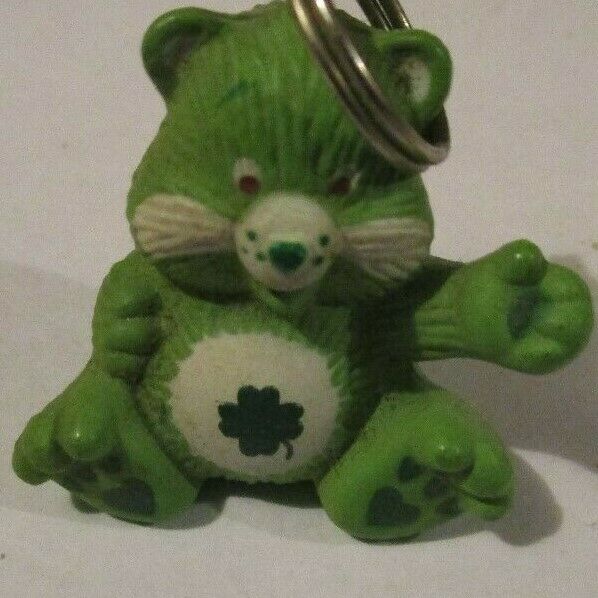 Vintage Care Bears Unbearably Cute Vinyl Keychain Good Luck Bear