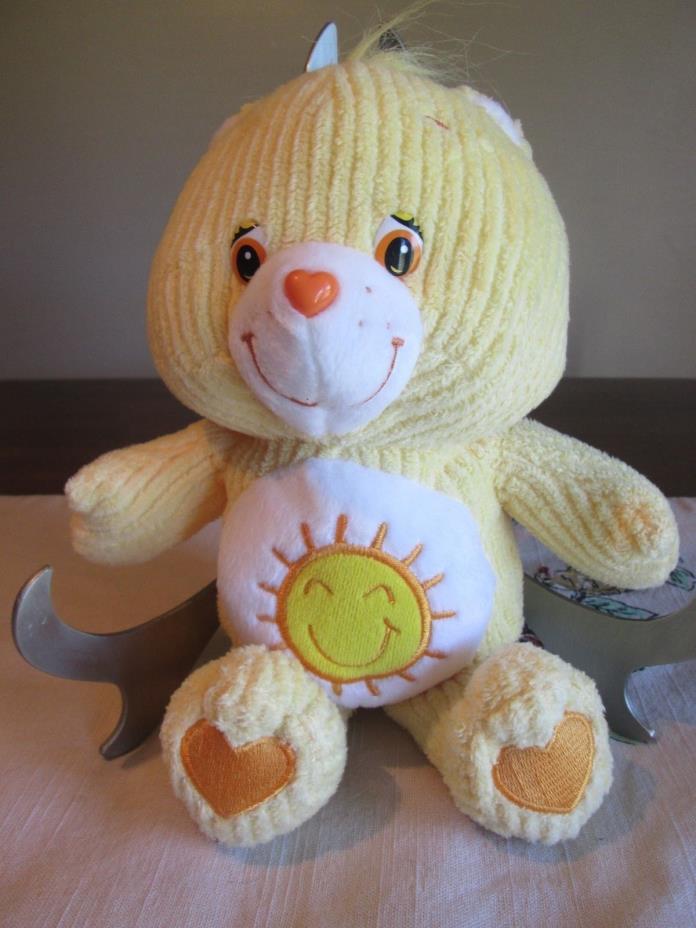 Care Bears Funshine SUN  Yellow  CHENILLE Corduroy SOFT   TCFC    2004