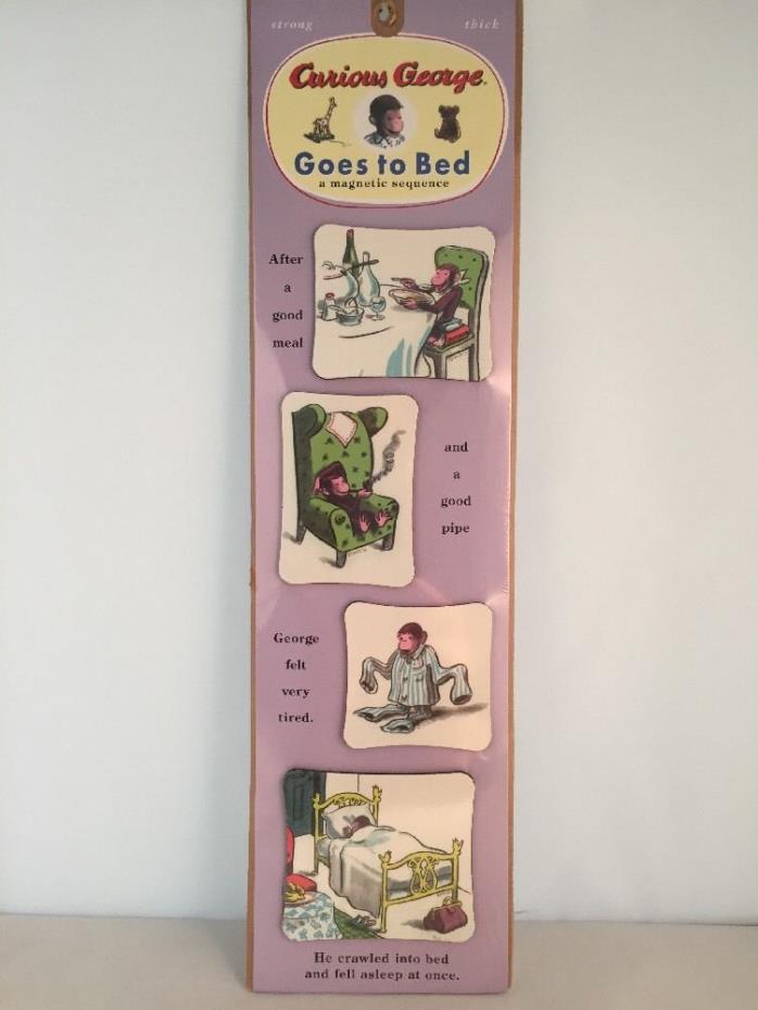 Rare Vintage 1997 Curious George Goes To Bed Magnets Made In USA