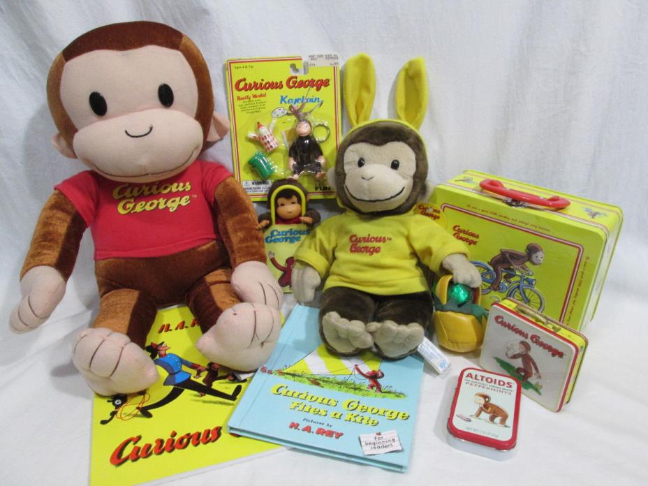 CURIOUS GEORGE COLLECTION-Plush, Puzzle, Lunchbox, Keychain, Books, + more