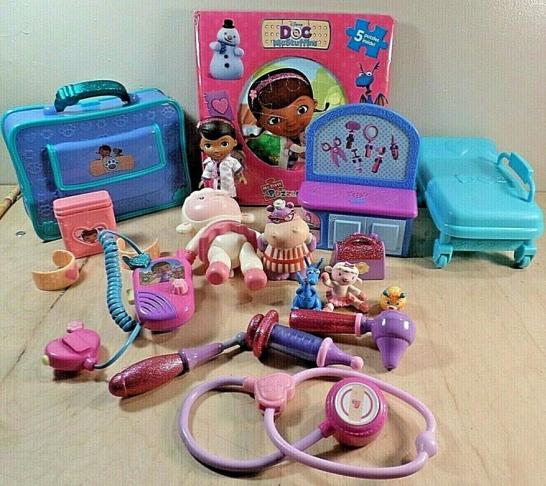 Disney Dr. McStuffins Toy Lot~Doll~Medical Kit~Puzzle Book~Talking Desk~More!