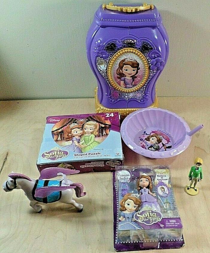 Disney Princess Sofia the First Toy Lot~Doll~Minimus Pegasus~Jewelry Case~More!