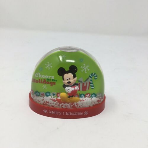 Disney Mickey Mouse snow water globe Cheers for the holiday MERRY CHRISTMAS