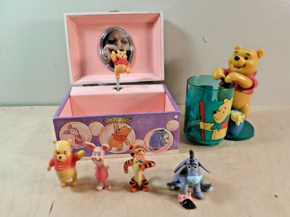 Disney Winnie the Pooh Toy Lot~Music Box~Pooh~Tigger~Eeyore~Piglet Figures~More!