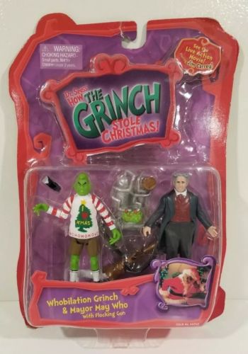The Grinch Stole Christmas & Mayor May Who 4.5in Action Figures
