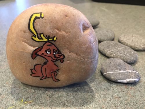 How The Grinch Stole Christmas Max Rock Painting