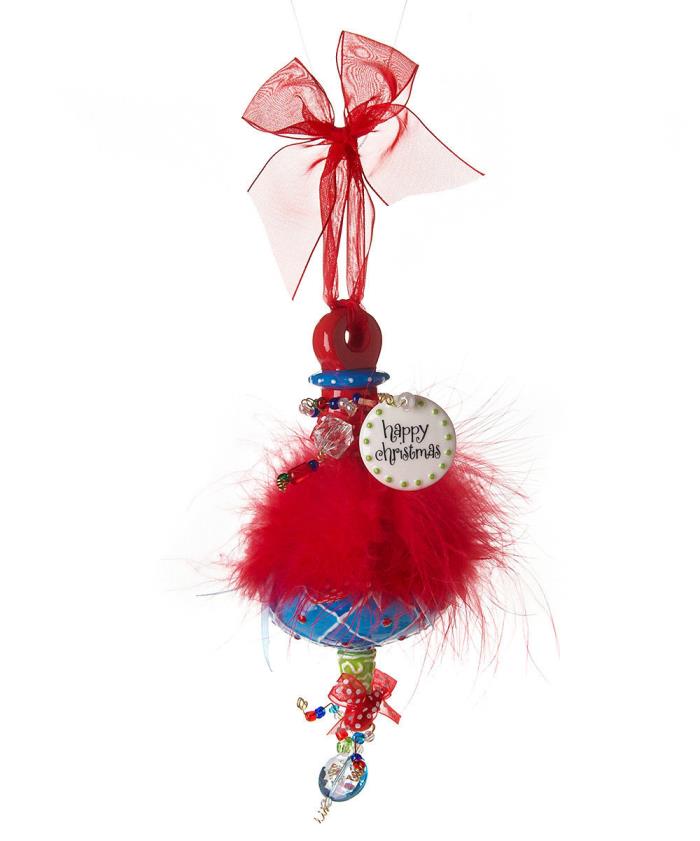 Just Too Cute '' Happy Christmas  ''  Ornament  NWT