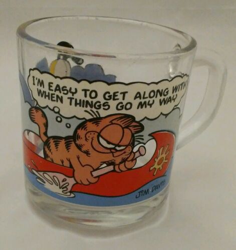 VINTAGE 1978 MCDONALDS GARFIELD GLASS MUG