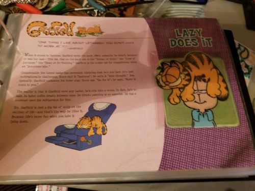 The Garfield Patch Collection lazy does it cat  Unused patch
