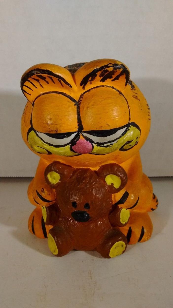 1978, 1981 PVC Garfield figure with teddy bear ~ 3.5