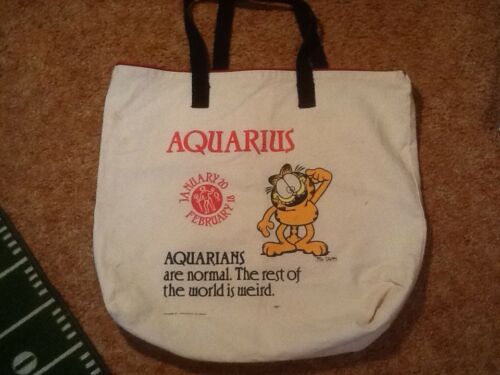 Vintage Garfield Tote Bag Purse Travel 1978 Aquarius USA Made