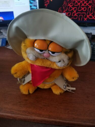 VTG Garfield Plush Stuffed Cat Cowboy 9