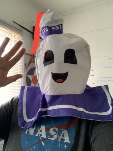 Ghostbusters Stay Puft Marshmellow Man Over Head Mask Marshmallow Mask FREE SHIP
