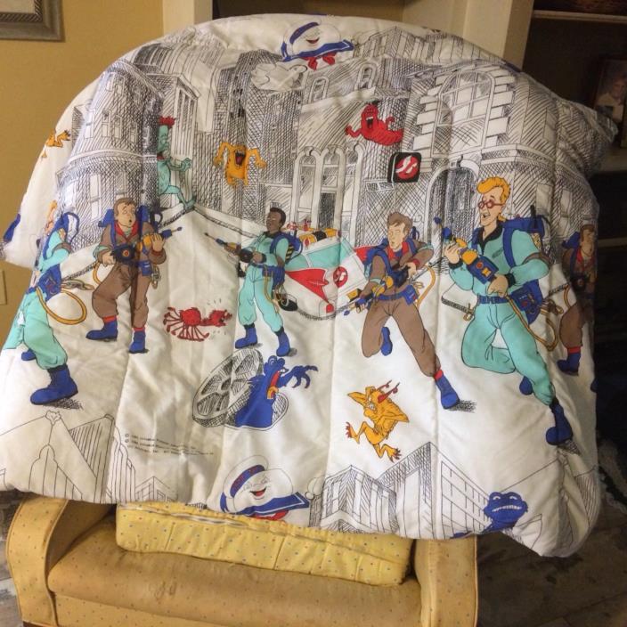 Excellent used condition twin size vintage Ghostbusters comforter