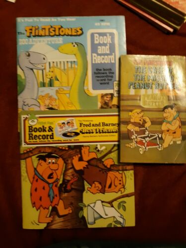 Vintage 1970s Lot Of Flintstones Books And Records