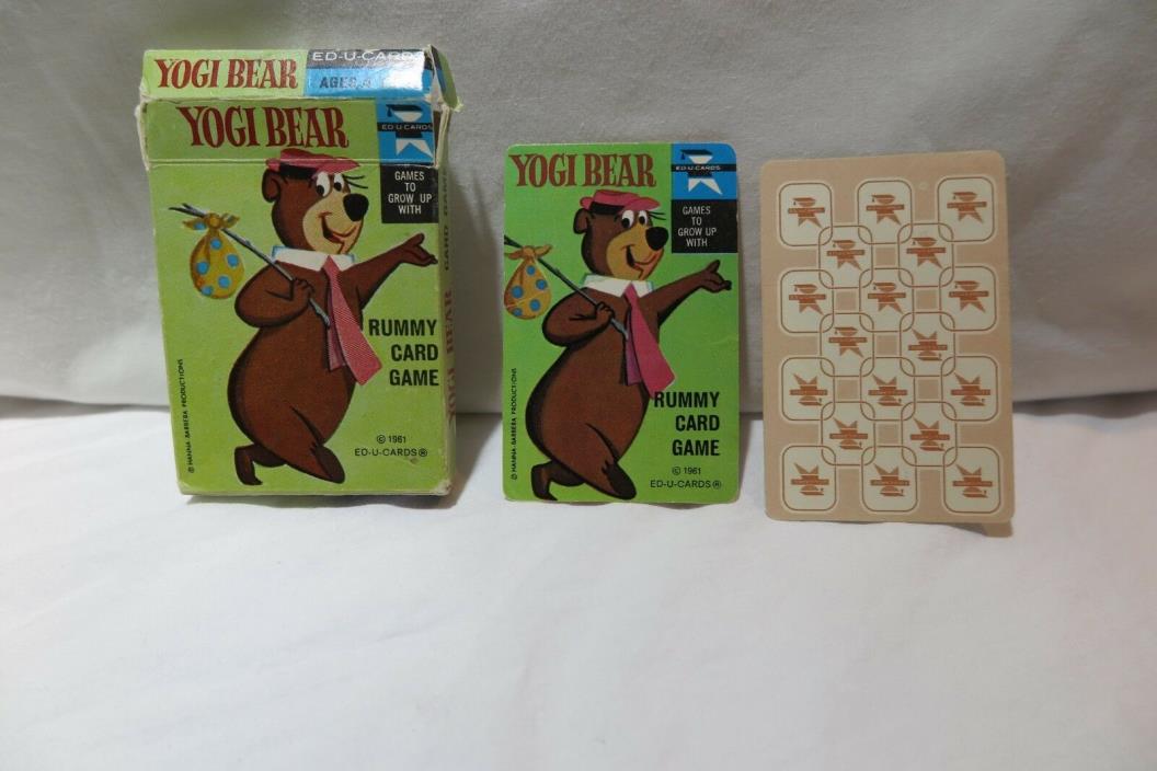 1965 Yogi Bear Rummy Card Game by Ed-U-Cards