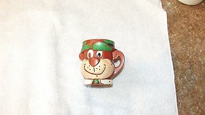 Vintage 1961 F & F Mold and Die Works Hanna Barber YOGI BEAR plastic child mug