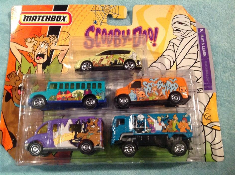 New Scooby Doo Matchbox Cars Set Of 5 Halloween spooky n9918 2008 Mattel lot hot