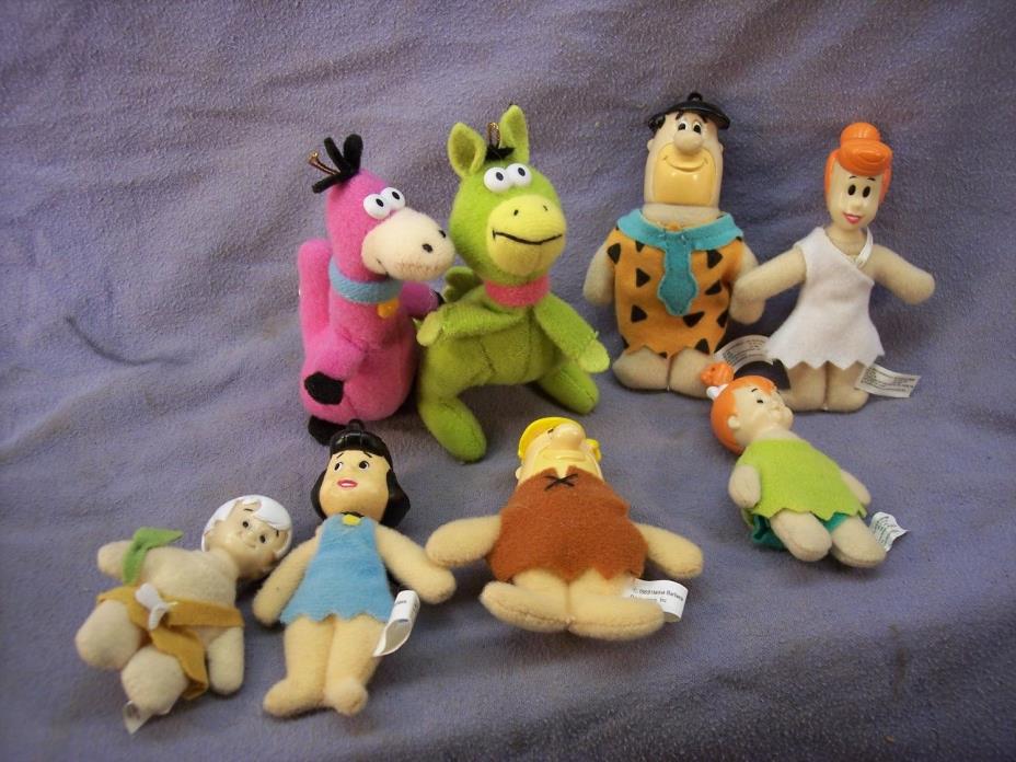 FLINTSTONES (8) PLUSH FIGURES DATED 1989