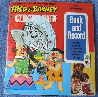 1963 FRED FLINTSTONES & BARNEY BOOK & RECORD 