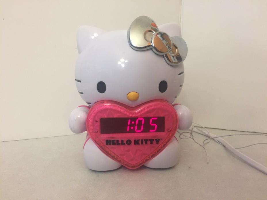 Hello Kitty - Projection Alarm Clock - 2013 Sanrio - Kids Girls Bedroom Decor
