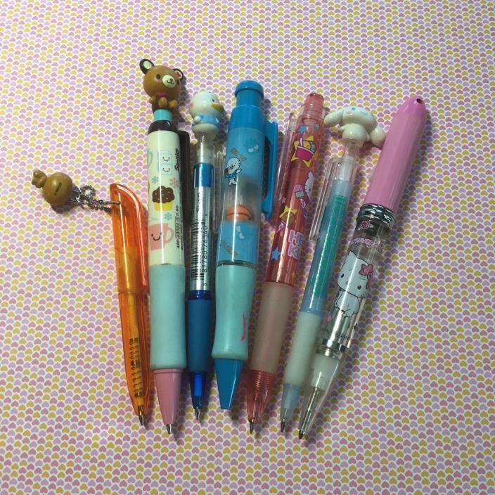 Sanrio Writing Utensils Pens Pencils Rare Kawaii Hello Kitty Cinnamoroll Pucca