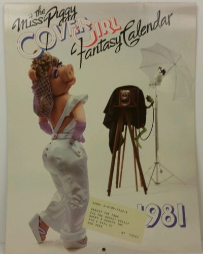 1981 Miss Piggy Calendar with Centerfold Henson Associates paper