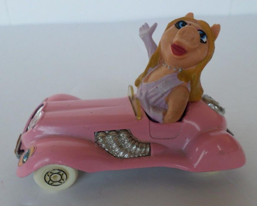 Vintage Miss Piggy Corgi Die Cast Vehicle Pink Convertible Toy Car 1979 Muppets