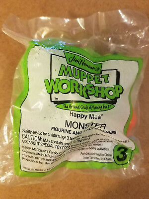 Jim Henson's Muppet Workshop #3 MONSTER 1994 McDonald's Happy Meal Toy NIP