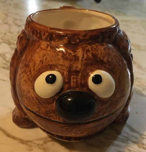 Vintage Muppets Mug - ROWLF THE DOG Figural Sculpted Head